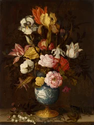 Blumen in einer Wan-Li-Vase